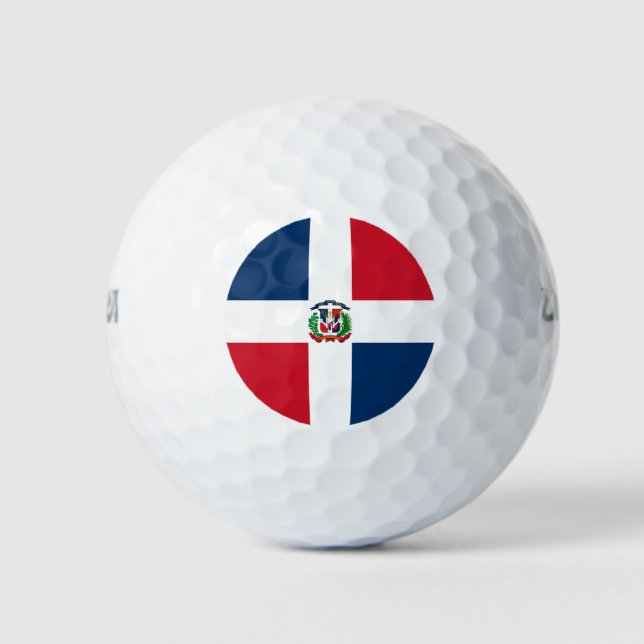 Balles De Golf Drapeau de la République dominicaine (Devant)