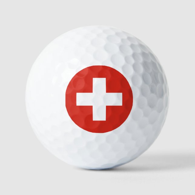 Balles De Golf drapeau de la Suisse (Recto)
