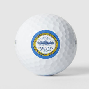Balles De Golf Drapeau de la ville de Boston (Massachusetts)