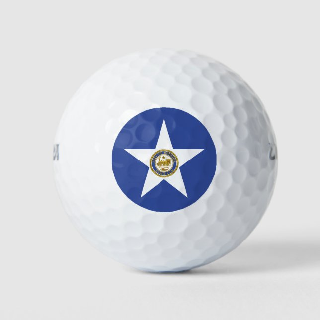 Balles De Golf Drapeau de la ville de Houston (Texas) (Devant)