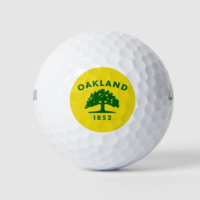 Balles De Golf Drapeau de la ville d'Oakland (Californie) (Devant)