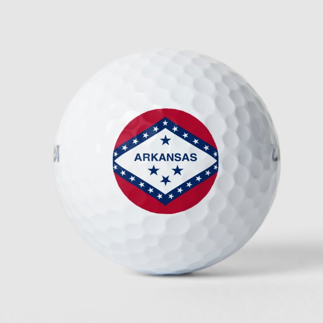 Balles De Golf Drapeau de l'Arkansas, drapeau de l'État américain (Devant)