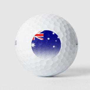 Balles De Golf Drapeau De L'Australie Avec Effet Halftone