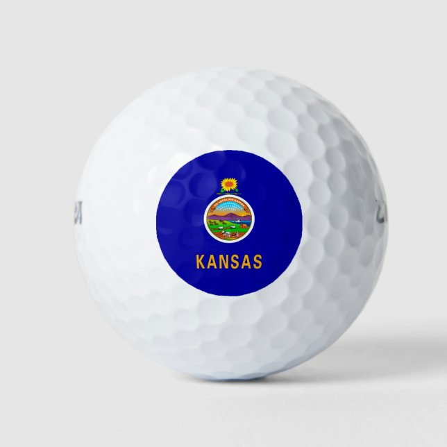 Balles De Golf Drapeau de l'État du Kansas (Devant)