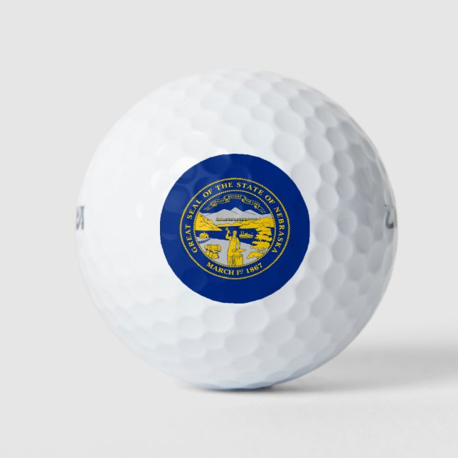 Balles De Golf Drapeau de l'État du Nebraska (Devant)