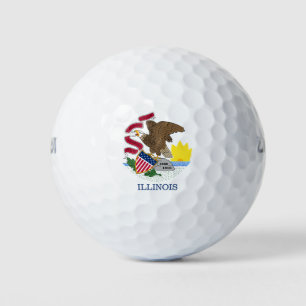 BALLES DE GOLF DRAPEAU DE L'ILLINOIS