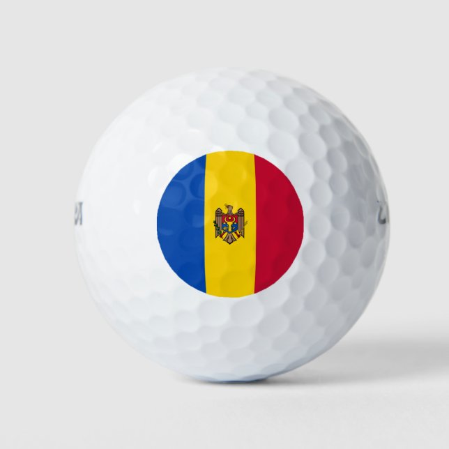Balles De Golf Drapeau de Moldova (Devant)