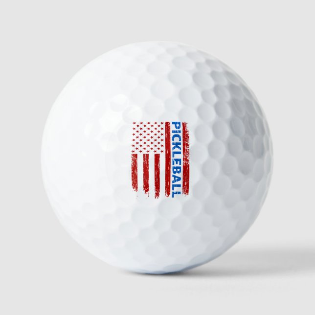 Balles De Golf Drapeau de Pickleball - En train de jouer au Pickl (Recto)