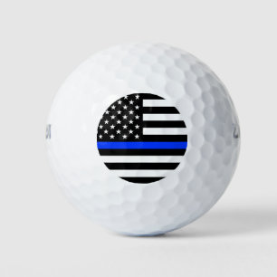 Balles De Golf Drapeau de police de la Ligne Bleue Mince