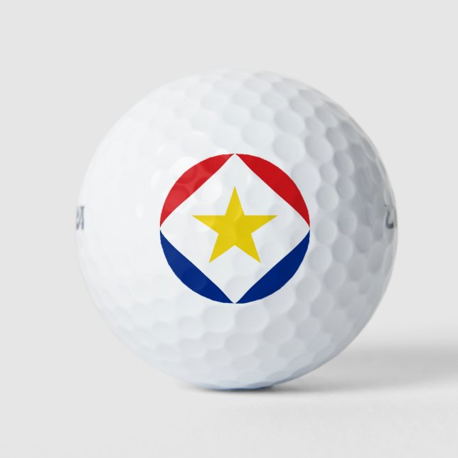 Balles De Golf Drapeau de Saba (Devant)