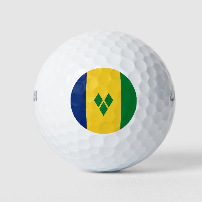 Balles De Golf Drapeau de Saint-Vincent (Devant)