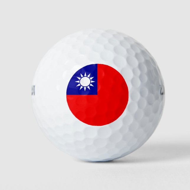 Balles De Golf Drapeau de Taïwan (Devant)