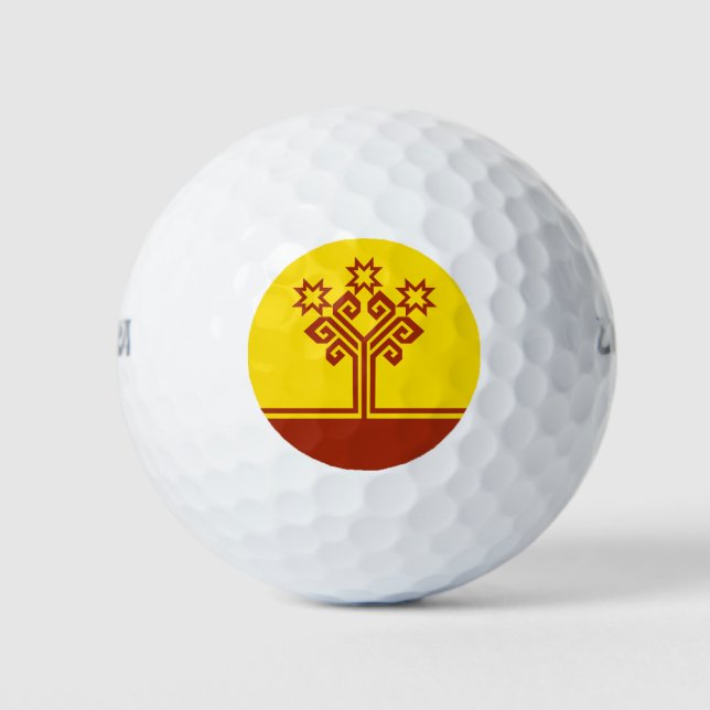 Balles De Golf Drapeau de Tchouvachie (Devant)