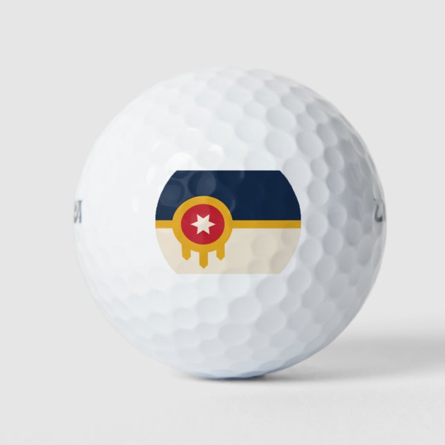Balles De Golf Drapeau de Tulsa (Oklahoma) (Devant)