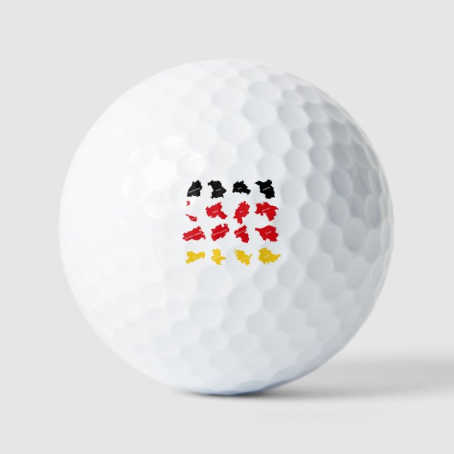 Balles De Golf Drapeau des États allemands (Recto)