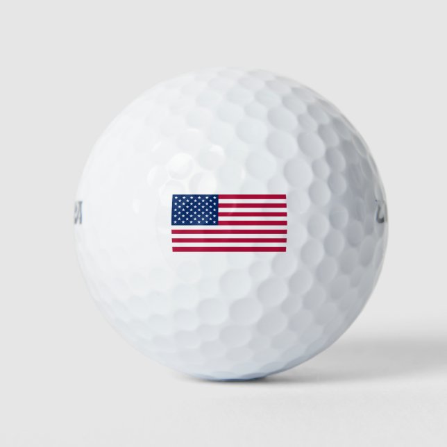 Balles De Golf Drapeau Des États-Unis D'Amérique (Devant)
