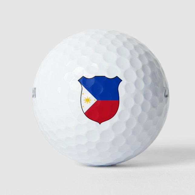 Balles De Golf Drapeau des Philippines Grand Patriotique (Devant)