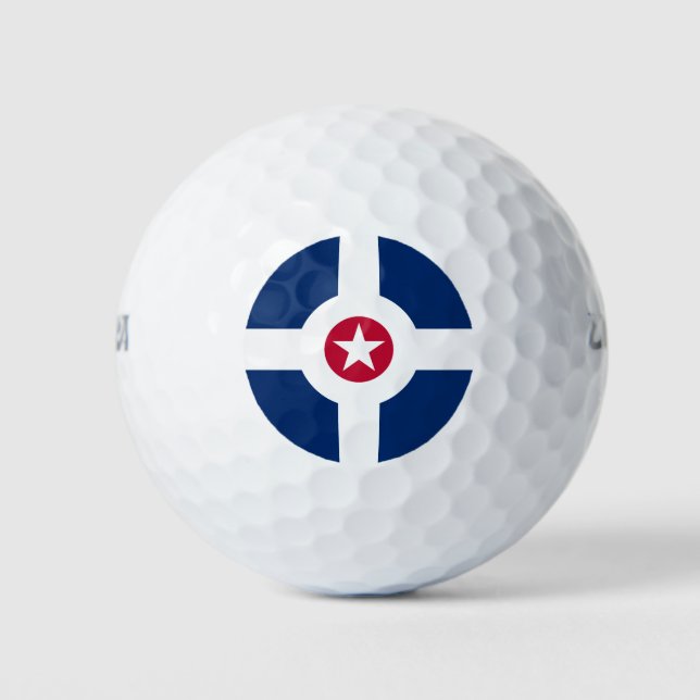 Balles De Golf Drapeau d'Indianapolis, Indiana Golf Balls (Devant)