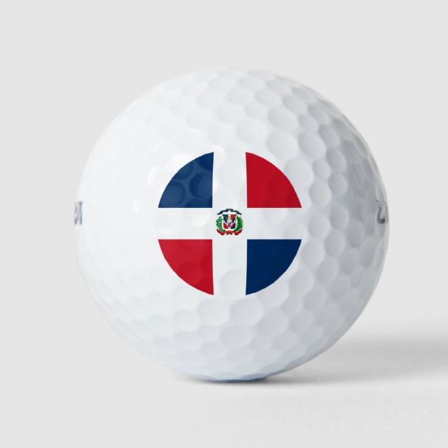 Balles De Golf drapeau dominicain (Devant)
