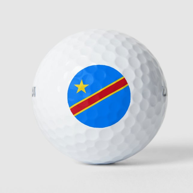 Balles De Golf Drapeau du Congo Kinshasa (Devant)