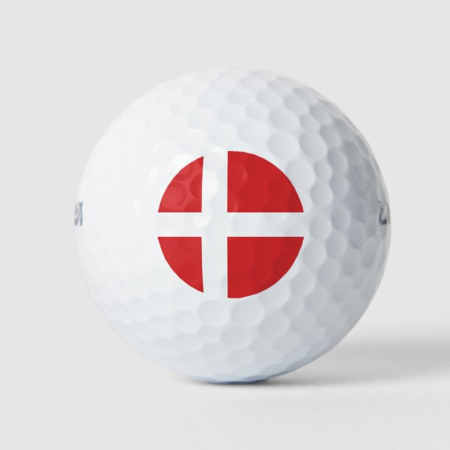 Balles De Golf Drapeau du Danemark (Devant)