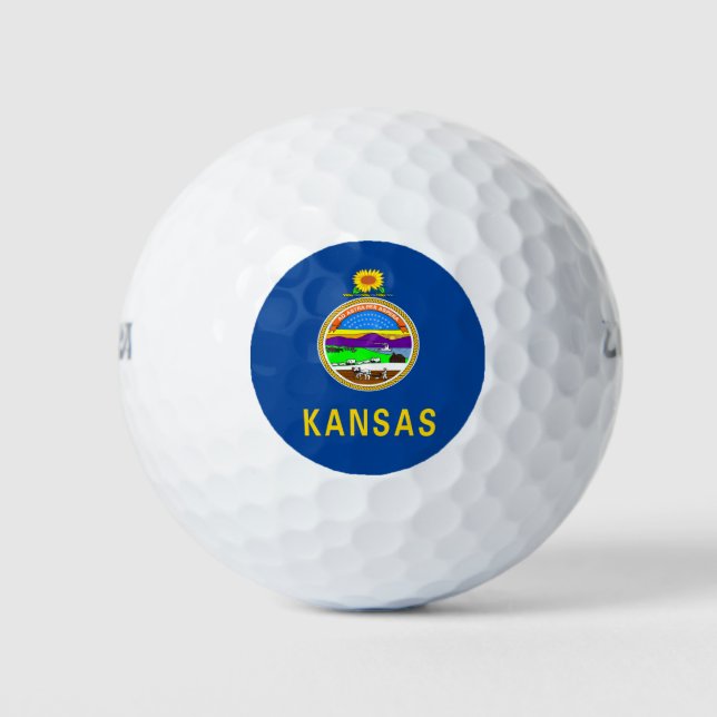 Balles De Golf Drapeau du Kansas (Devant)