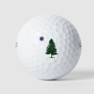 Balles De Golf Drapeau du Maine 1901 - Style Vintage