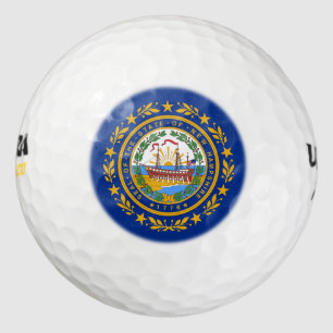 Balles De Golf Drapeau du New Hampshire, drapeau de l'État améric