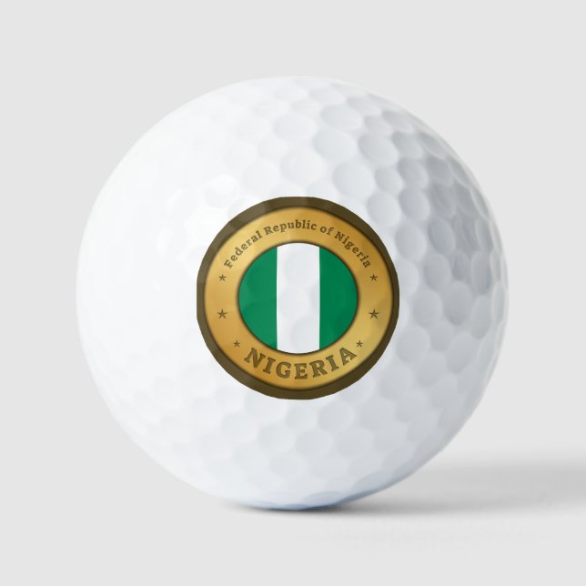 Balles De Golf Drapeau du Nigeria (Recto)