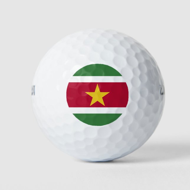 Balles De Golf Drapeau du Suriname (Devant)
