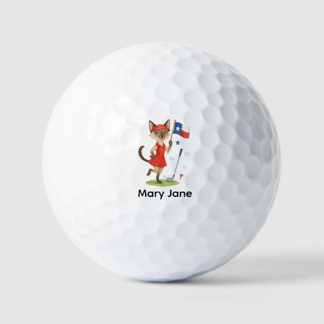 Balles De Golf Drapeau du Texas Golferholding (Recto)