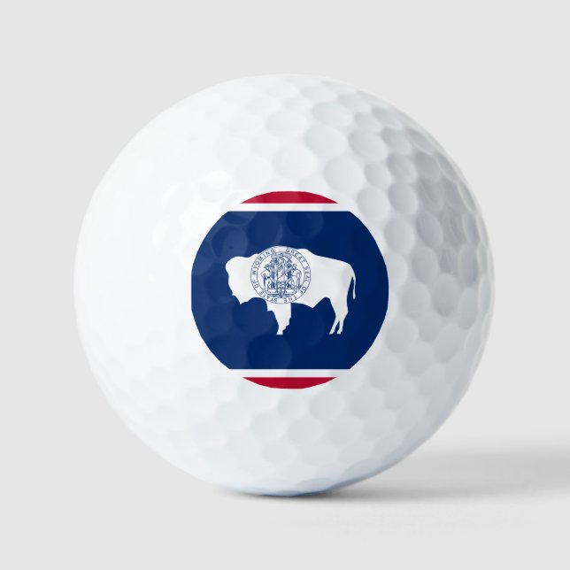 Balles De Golf Drapeau du Wyoming (Recto)