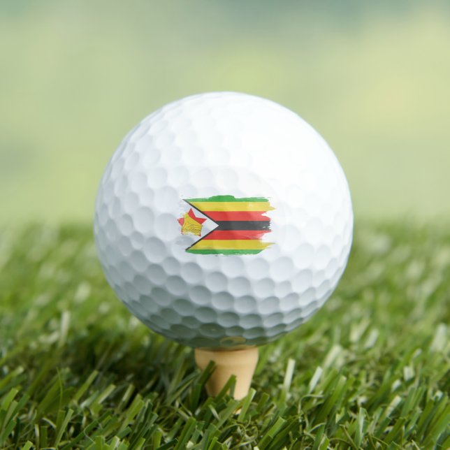 Balles De Golf Drapeau du Zimbabwe bracelet, drapeau national (T-shirt Insitu)