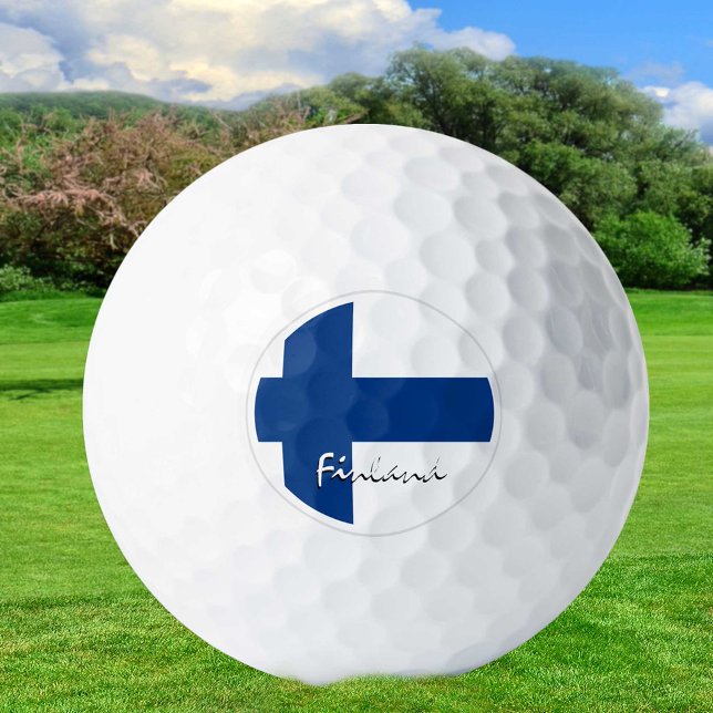 Balles De Golf Drapeau Finlande & Finlande / Golf Ball (Créateur téléchargé)