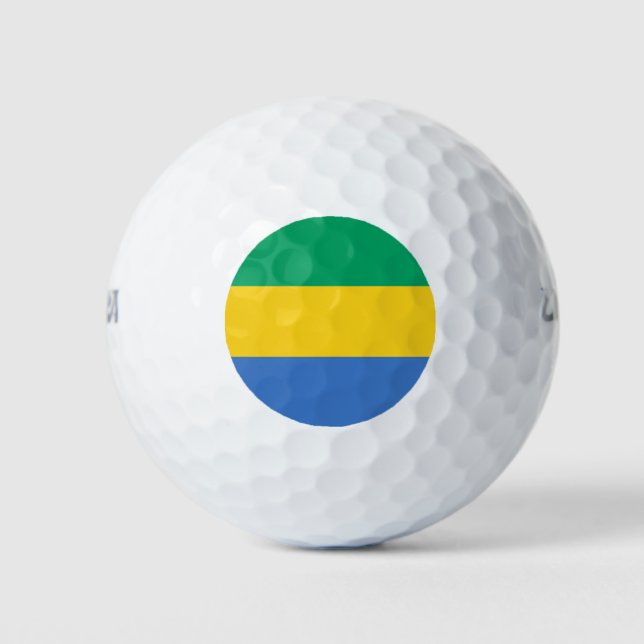 Balles De Golf Drapeau gabonais (Gabon) (Devant)