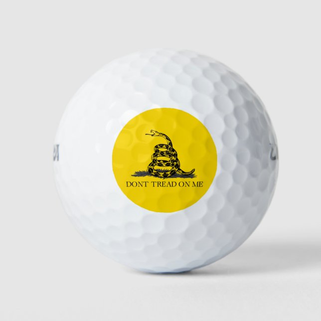 Balles De Golf Drapeau Gadsden jaune classique Ne marchez pas sur (Devant)