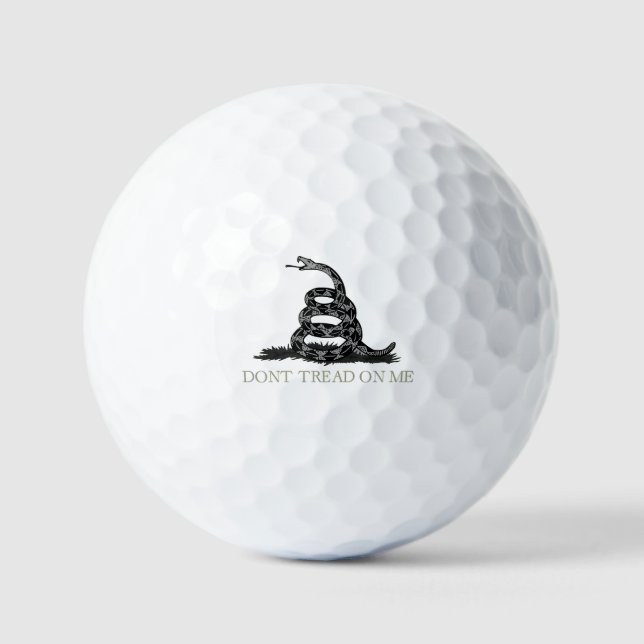 Balles De Golf Drapeau Gadsden Ne Marche Pas Sur Moi 2e Amendemen (Recto)