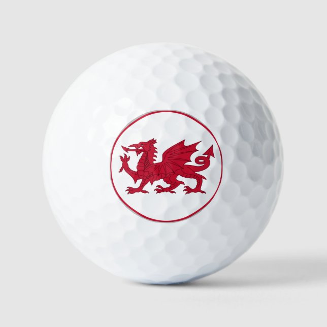 Balles De Golf Drapeau gallois (Recto)