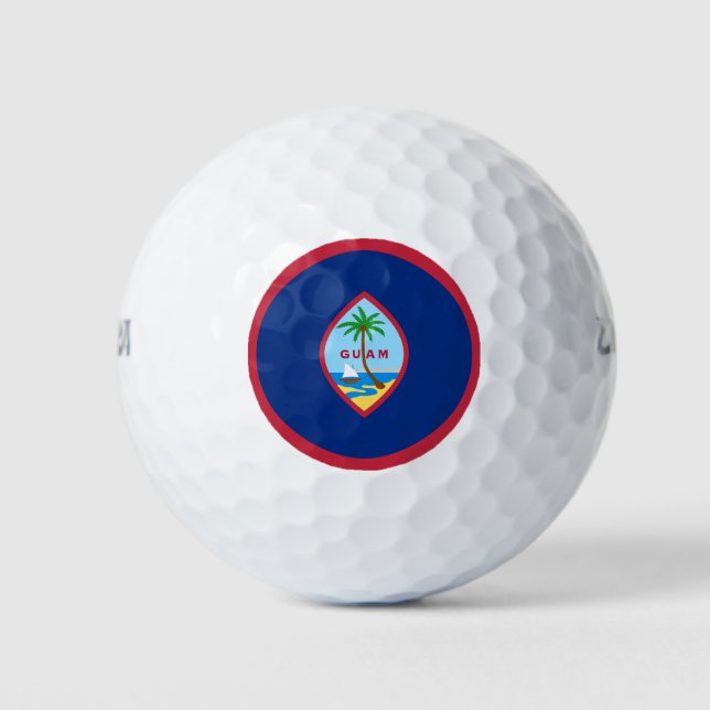 Balles De Golf Drapeau Guam (Devant)