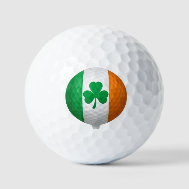 Balles De Golf Drapeau Irlandais (Recto)