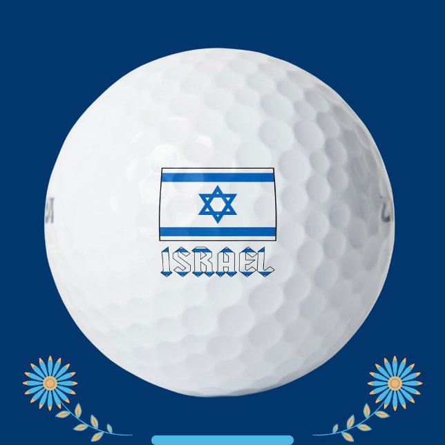 Balles De Golf Drapeau israélien et Israël (Créateur téléchargé)