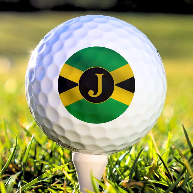 Balles De Golf Drapeau jamaïcain (jamaica jamaican flag monogram golf ball)