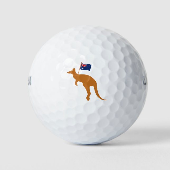 Balles De Golf drapeau kangourou australien (Devant)