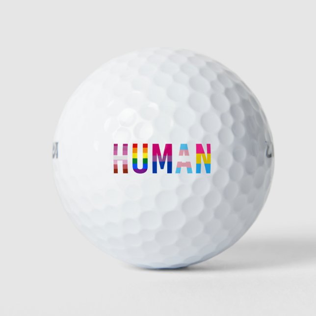 Balles De Golf Drapeau LGBT HUMAN Mois Gay pride Transgenre (Devant)