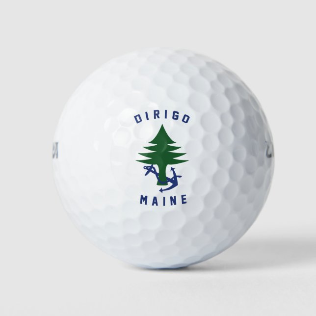 BALLES DE GOLF DRAPEAU MAINE (Devant)