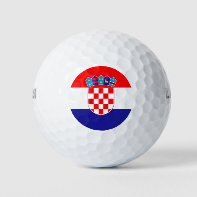 Balles De Golf Drapeau national de Croatie Zastava Hrvatske (Devant)