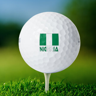 Balles De Golf Drapeau nigérian avec Nigeria en couleurs