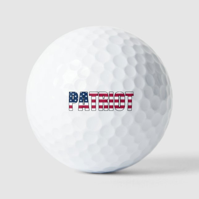Balles De Golf Drapeau Patriot (Recto)