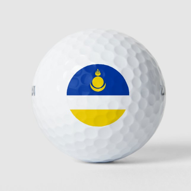 Balles De Golf Drapeau patriotique de Bouriatie (Devant)