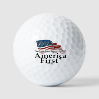 Balles De Golf Drapeau patriotique de citation de Trump America F